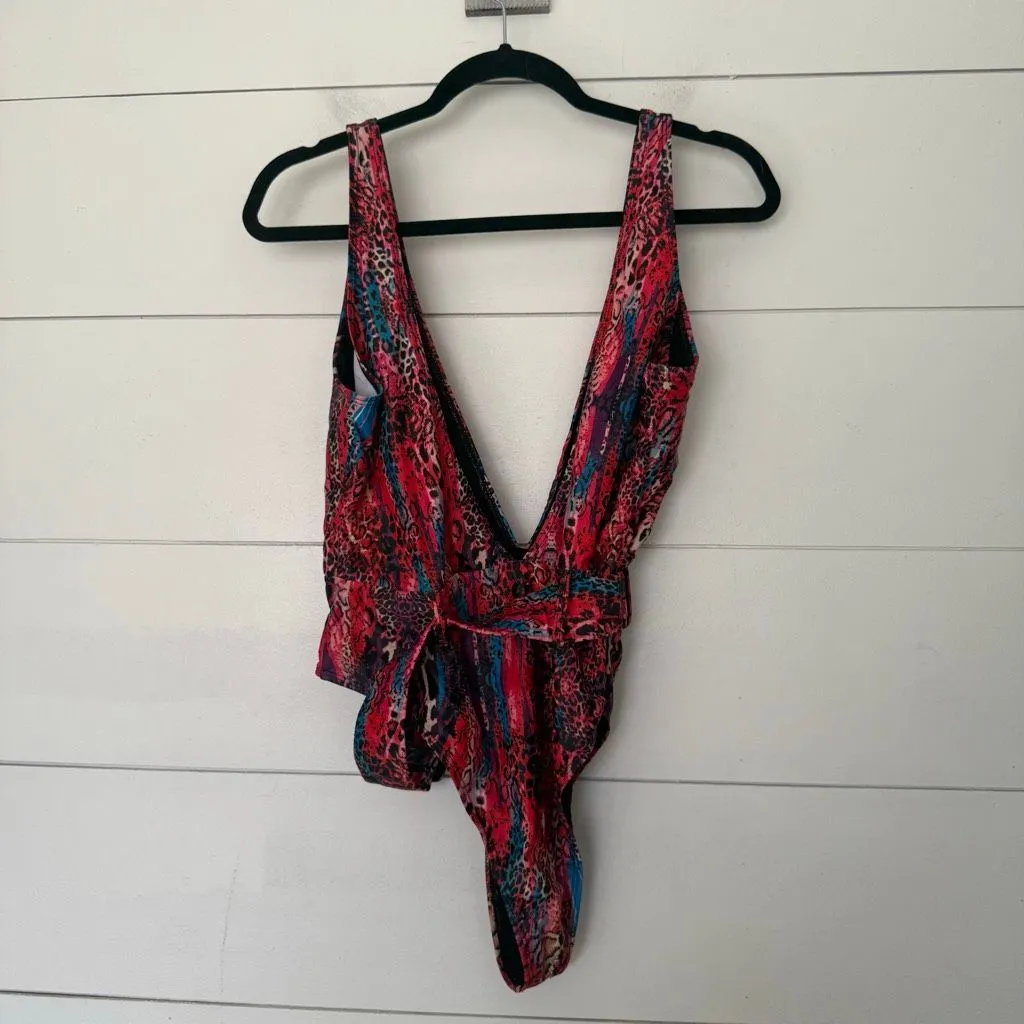 Matte Collection Women’s Large Vneck One Piece Swim - Image 3