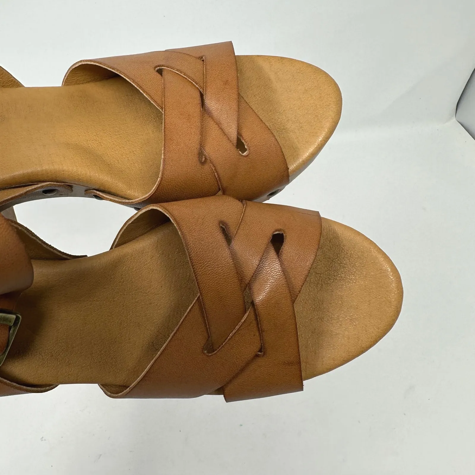Korks‎ Leather Strappy Sandal Brown Size 8 - Image 4