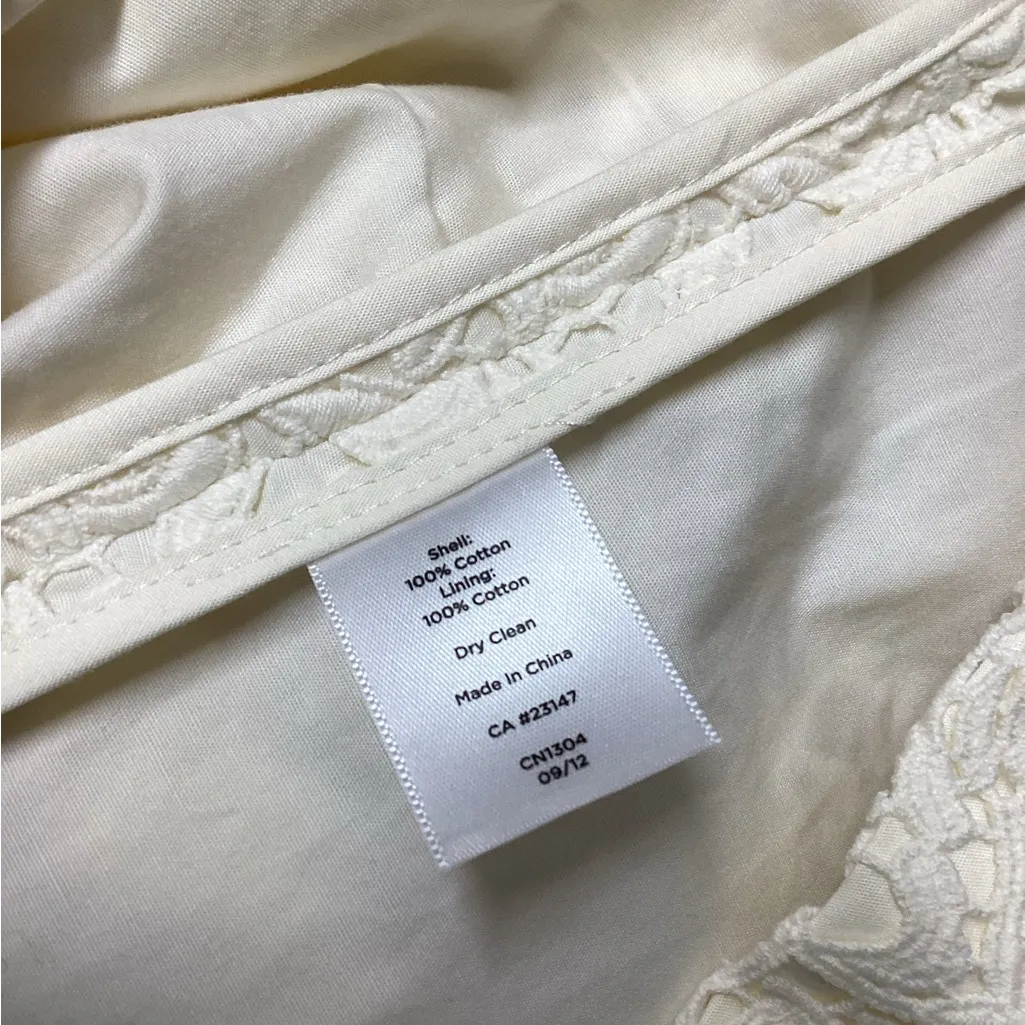 Talbots Crocheted/lace sheath dress. Off white. Sleeveless. Size 14P - Image 10