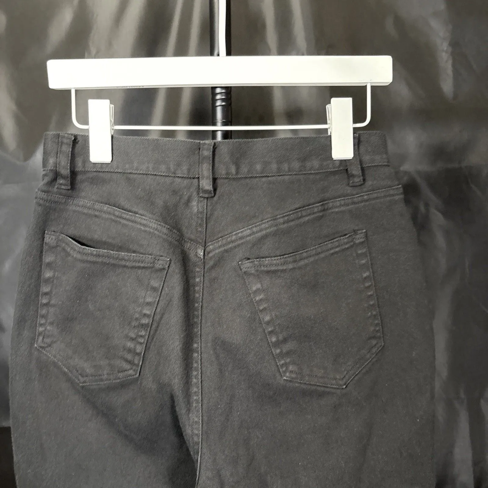 Liz Claiborne Womens Denim Jeans 10 Petite  Black Classic High Rise - Image 7