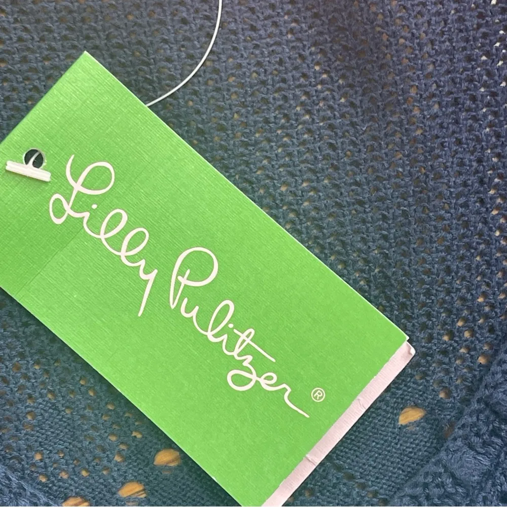 Lilly Pulitzer Acadia Navy V-Neck Tunic Sweater Sz S - Image 9