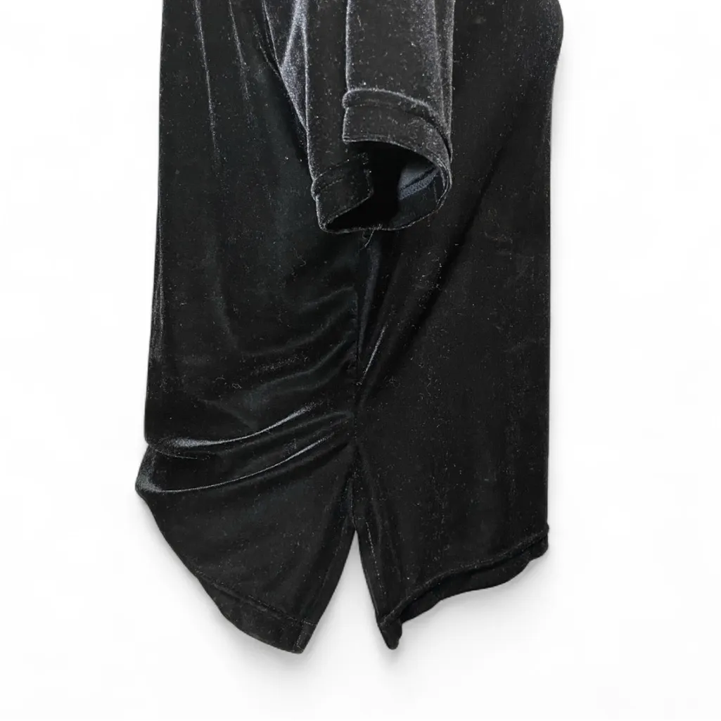 Vintage Notations Womens M 90s Black Whimsygoth Velvet Short Sleeve Shirt Fairy - Image 3