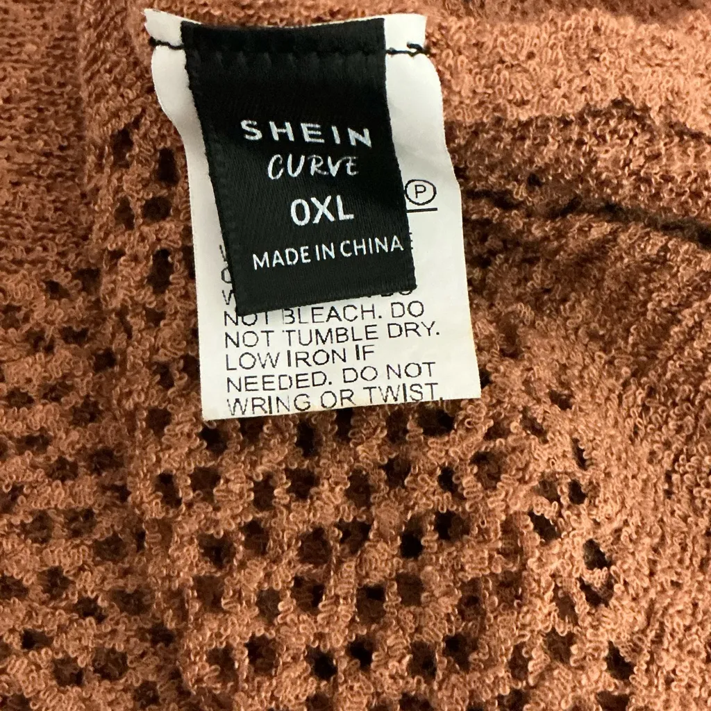 SHEIN Brown Knit Coverup - Image 6