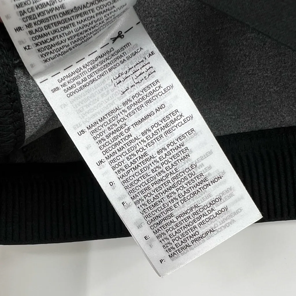 🆕 NWT Adidas Don’t Rest Sports Bra Racerback Mesh Sheer Stretch Grey Black XS - Image 14