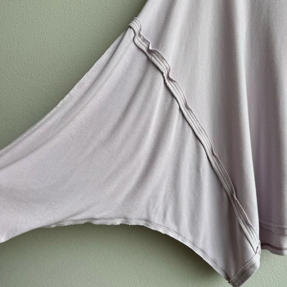 FREE PEOPLE Alameda Pullover Soft Knit Thermal  Dolman Purple Pink Size Medium - Image 4