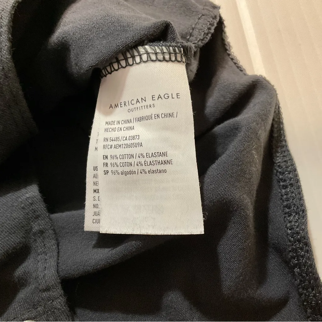 American Eagle Body Suit Women Size S Charcoal Gray Lace Up Tank Top - Image 5