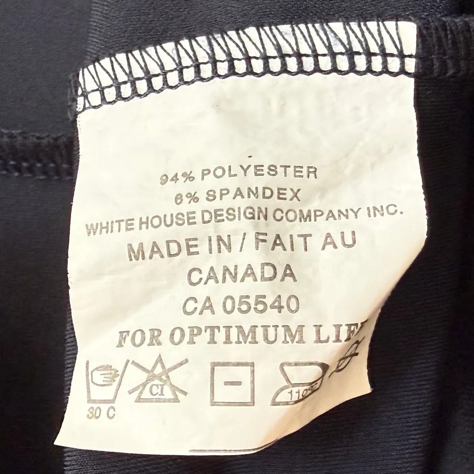 Sympli Sz 12 Liquid Knit Asymmetric Draped Tunic Top 3/4 Sleeve Lagenlook Navy Blue - Image 4