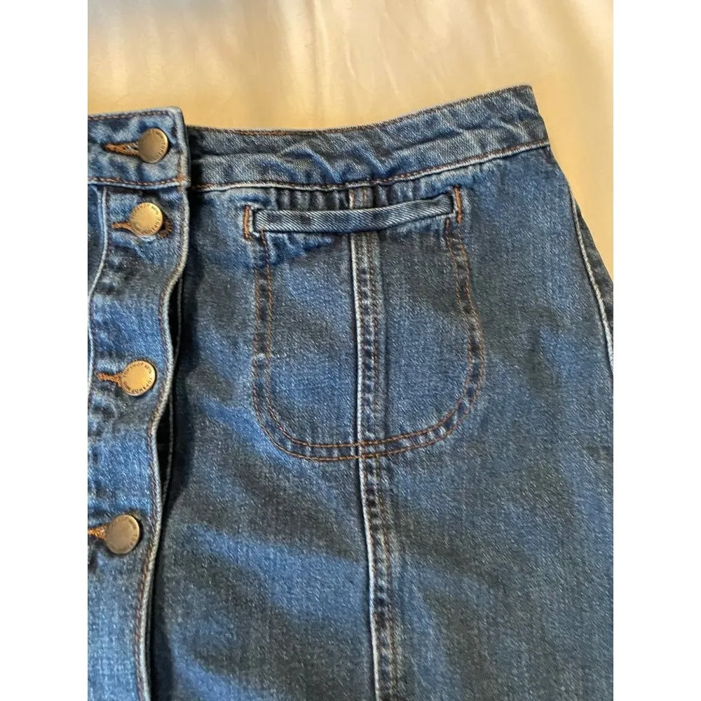 button front denim skirt W32 - Image 2