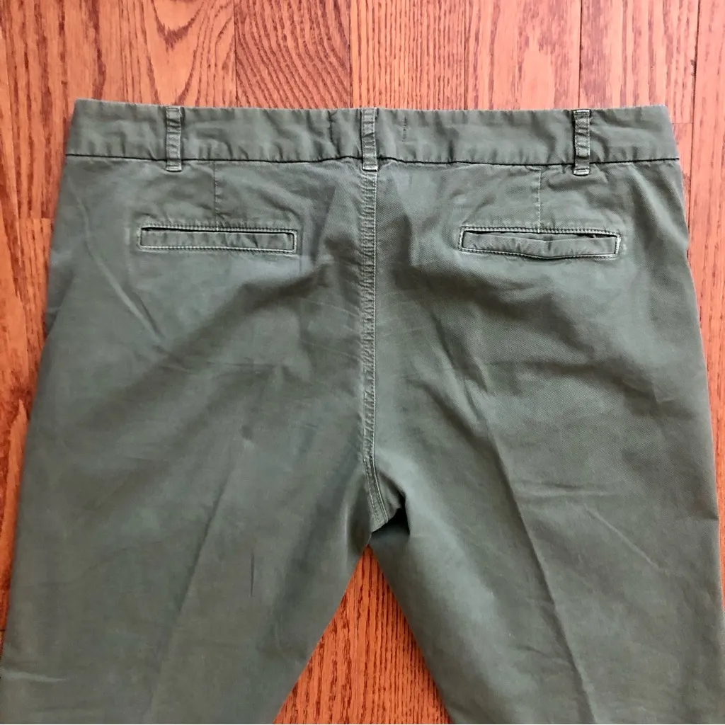 Nili Lotan East Hampton Pants Green Cameo Frayed Hem Women’s Size 10 - Image 7