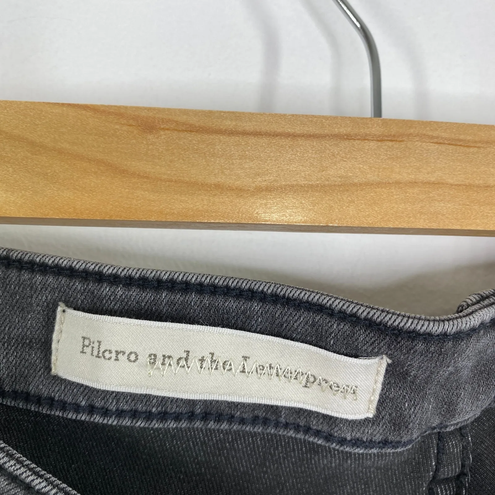 Anthropologie Pilcro‎ & The Letterpress Grey Denim Skinny Jeans Women's Size 31 - Image 5
