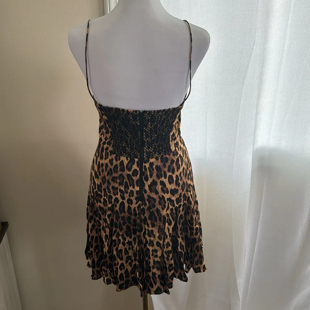 ALICE + OLIVIA Ginny pleated leopard-print crepe mini dress,SZ 2, $465 - Image 8