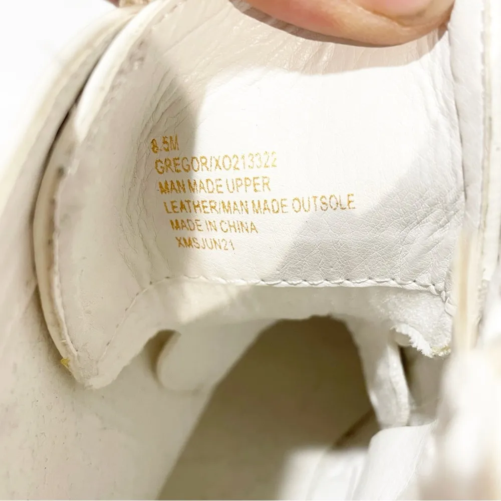 XOXO BOOTS WOMENS 8.5 WHITE SILVER GREGOR MOTO ANKLE LUG SOLE STUDDED BOOT - Image 6