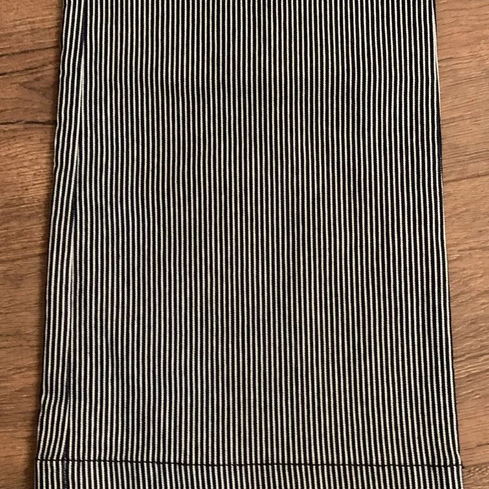 NWT Guess Jeans Trouser Style Jeans Bell Flare Blue Pinstripe Size 31 - Image 4