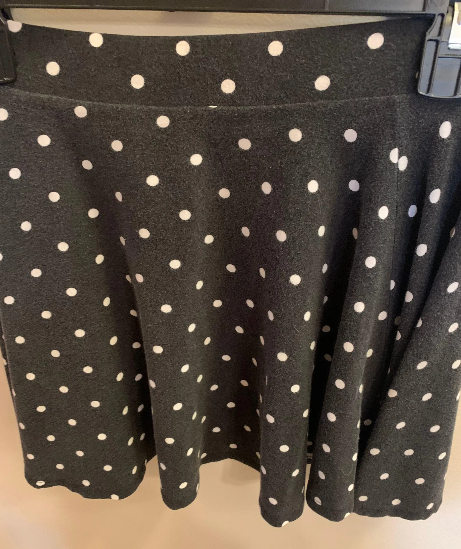 black and white polka dot skater skirt - Image 3