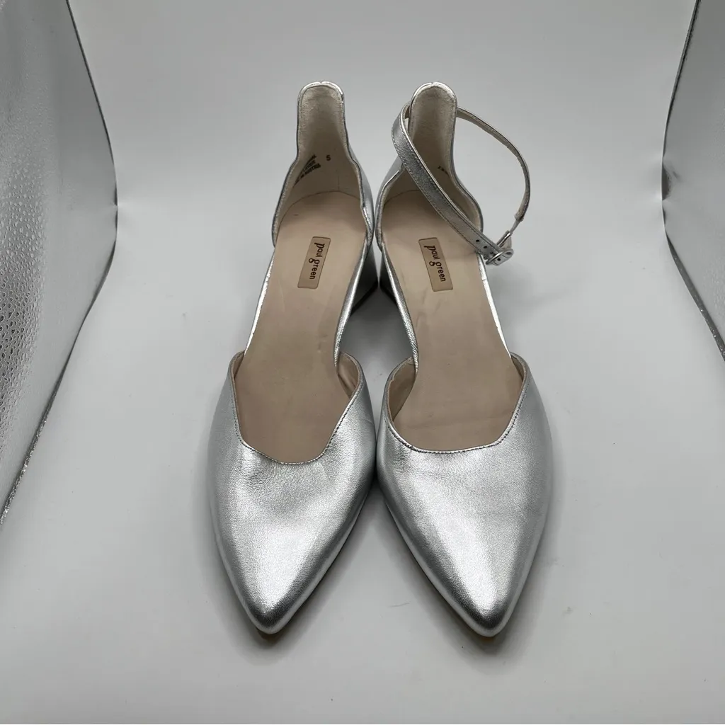 NWOB Paul Green Classic heels silvercoloured Women's WILLA Pump size UK 5 US 7.5 - Image 3