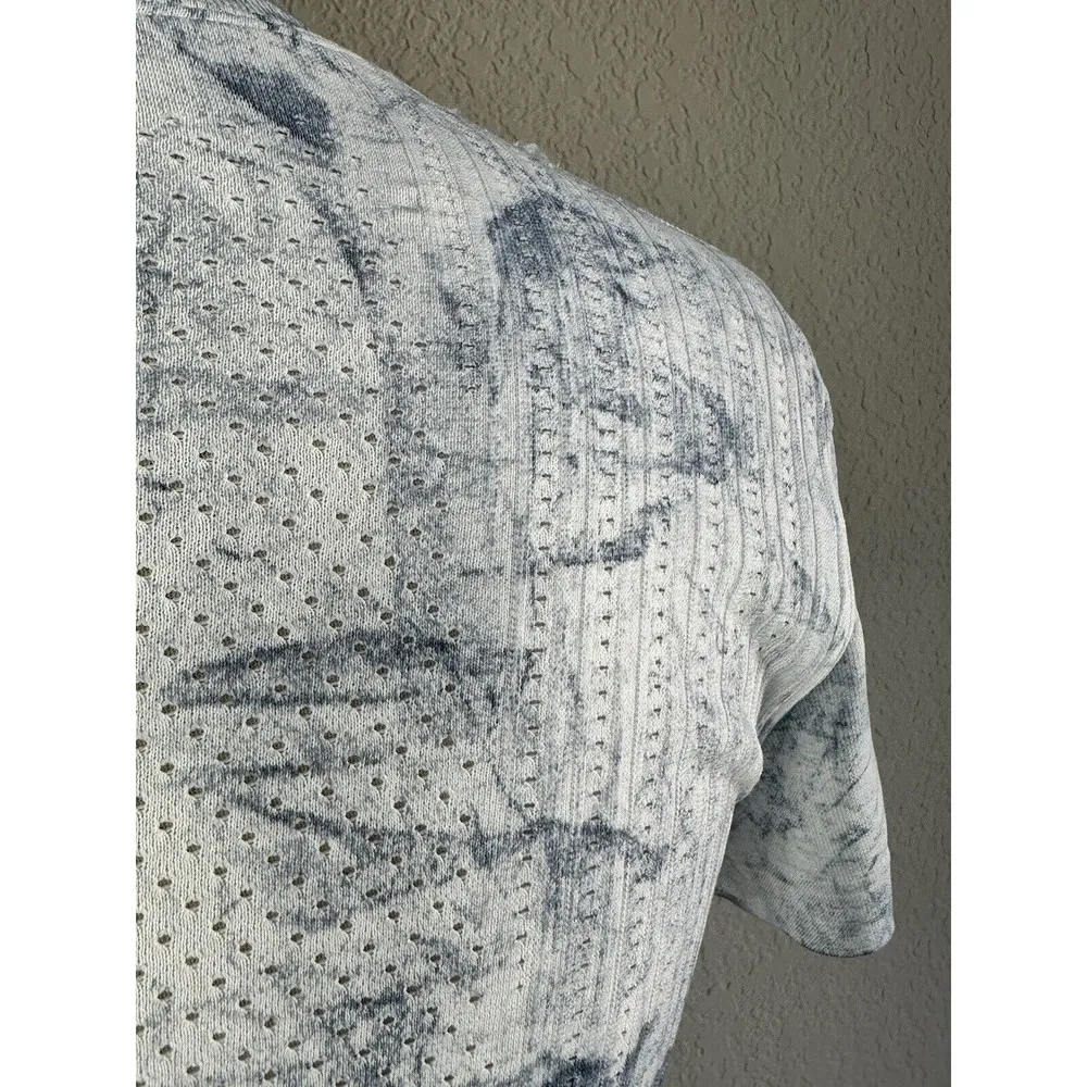 Athletica Train to Be Short Sleeve White Tie Dye Crop Run T Shirt Top - Image 13