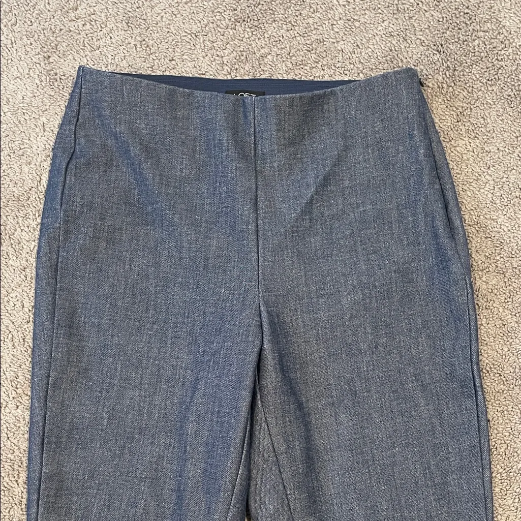 LOFT Womens High Waist Curvy Skinny Charcoal Dress Pants Size 4 - Image 4