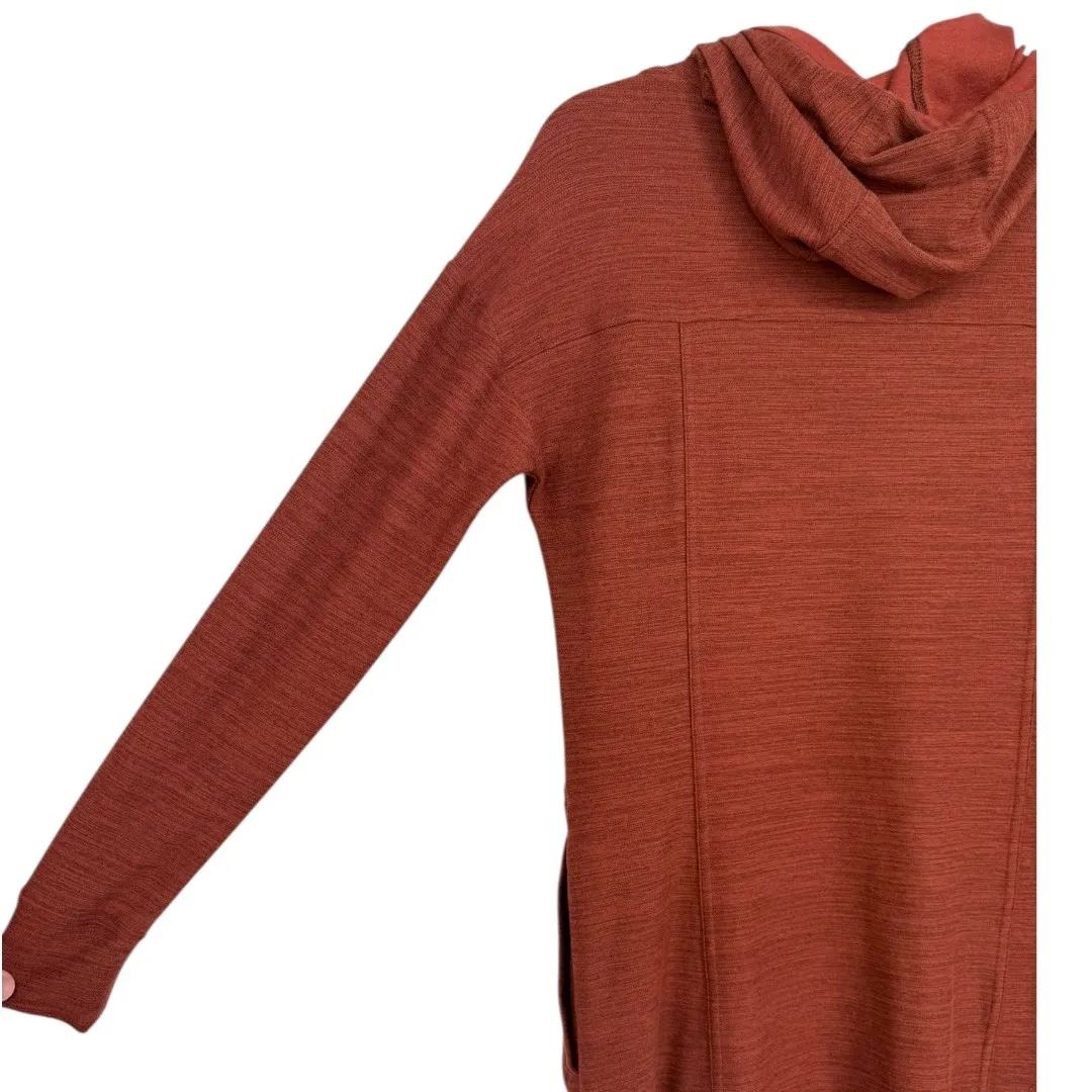 Toad & Co Intermosso Hooded Dress Rust Orange Pullover Size Small Acivewear - Image 14