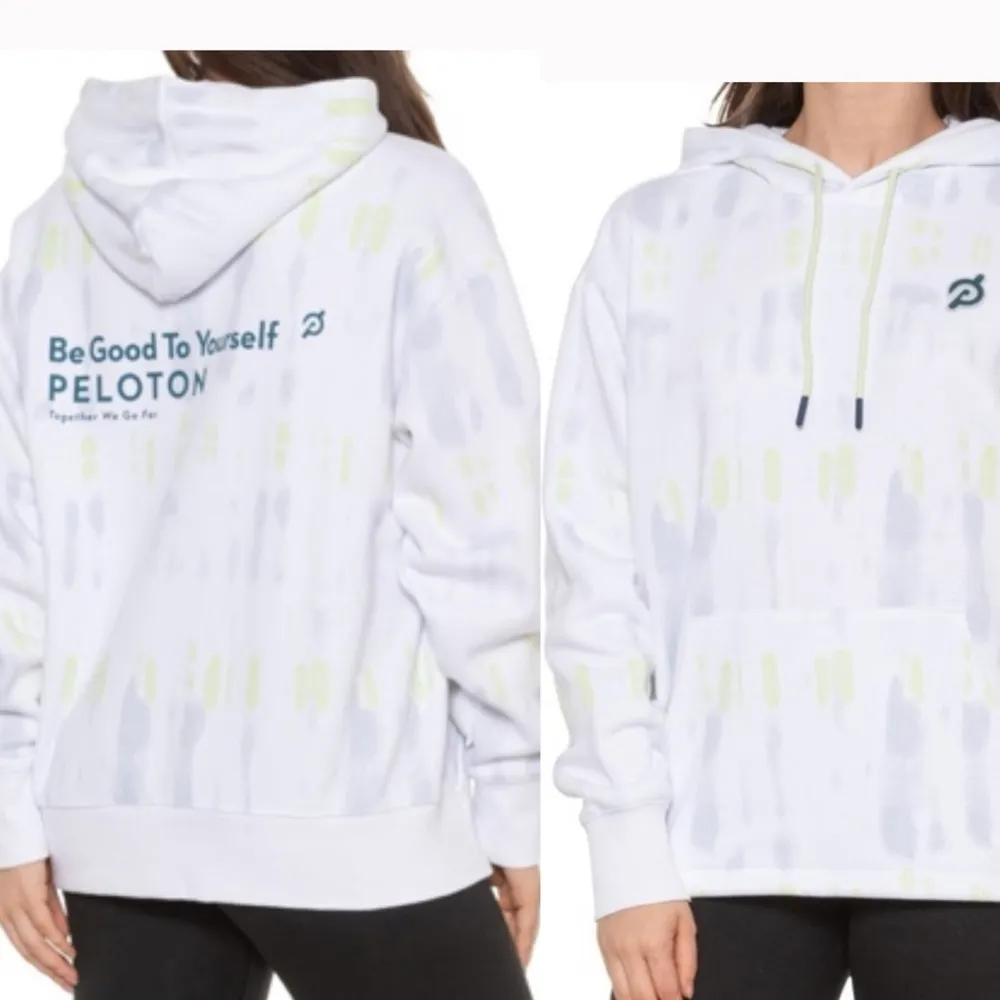 Peloton Women’s Chic Tie-Dye Pullover Hoodie White Tie Dyed - Image 3