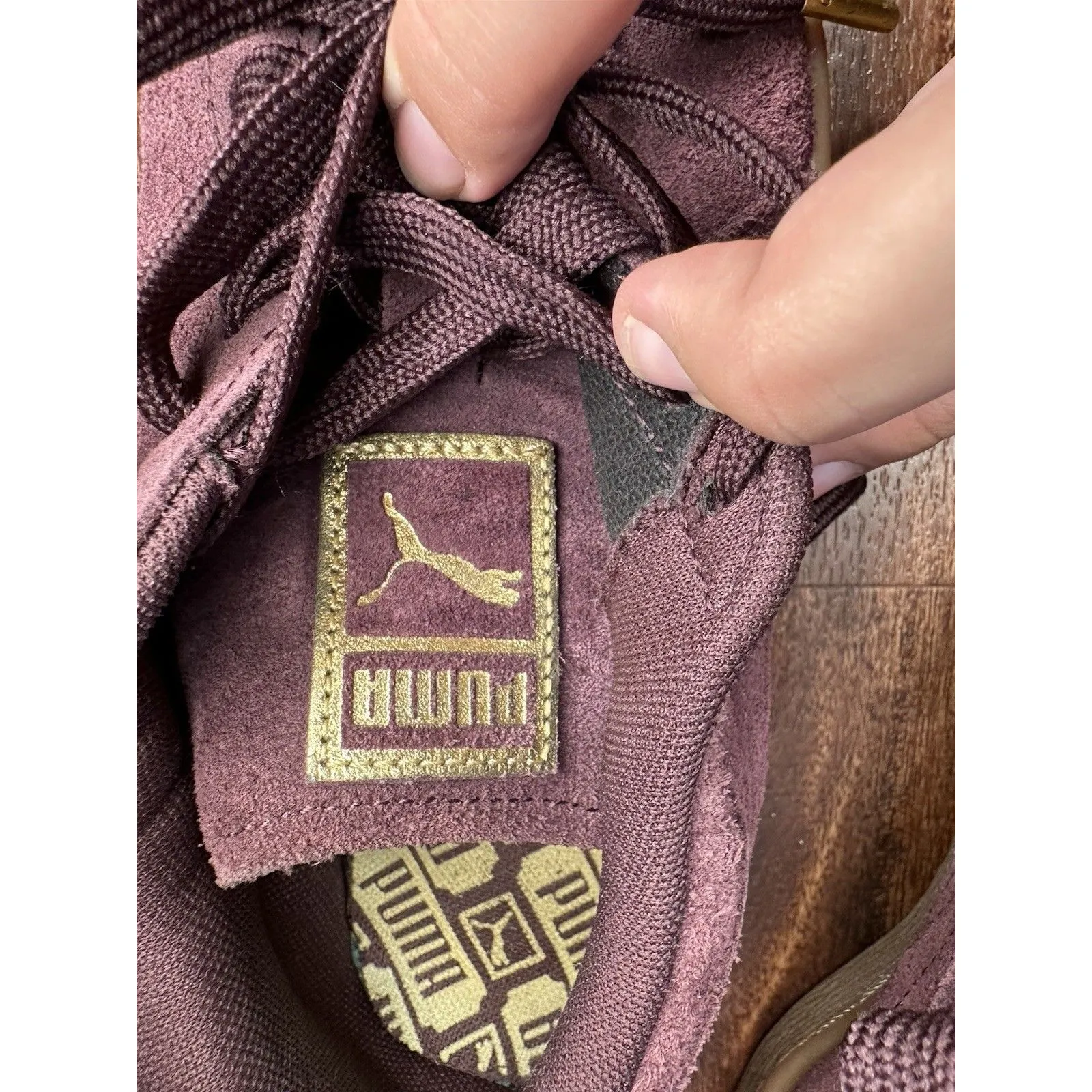 PUMA Suede Classic Winetasting Gum Women's Size 8 EUC!!! Purple - Image 5