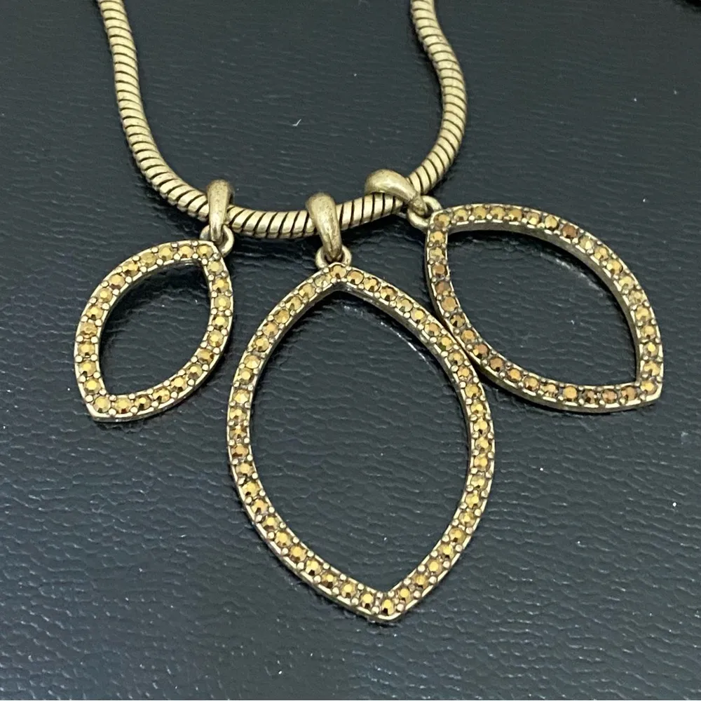 LUCKY BRAND Brass-tone Pave Charm Pendant 25” Long Necklace - Image 8