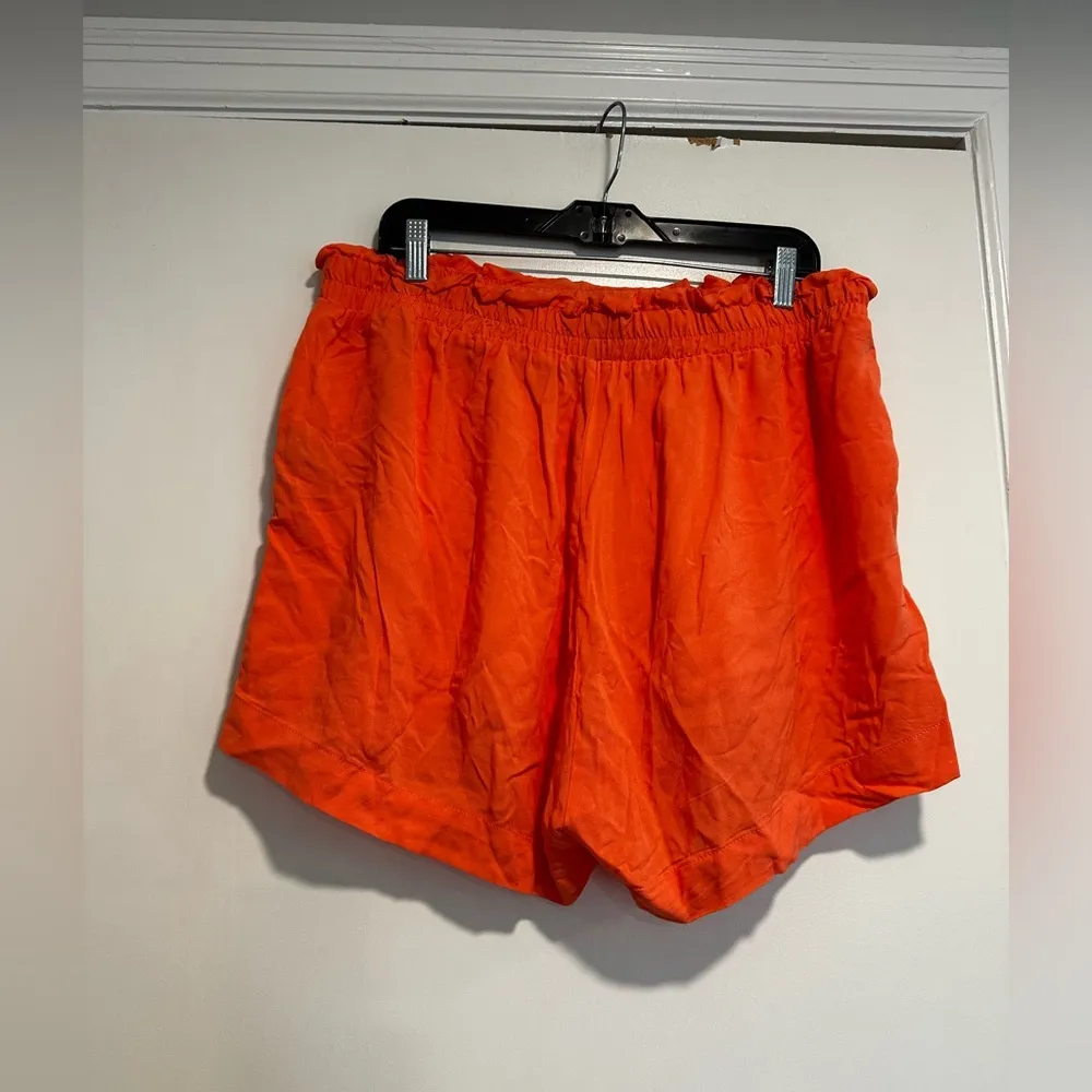 Women’s XL Coral  CiSoNo short Soft, Flowy, Airy. Elastic Waist Tie Front Shorts - Image 2
