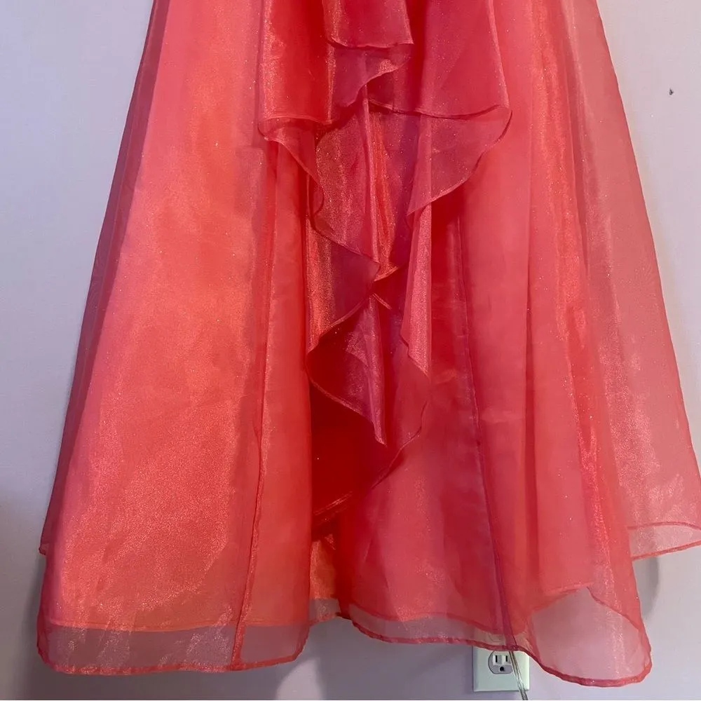 Blondie Nites Ballgown Pink Halter Lace Up Glitter Fairy Size 1 - Image 9