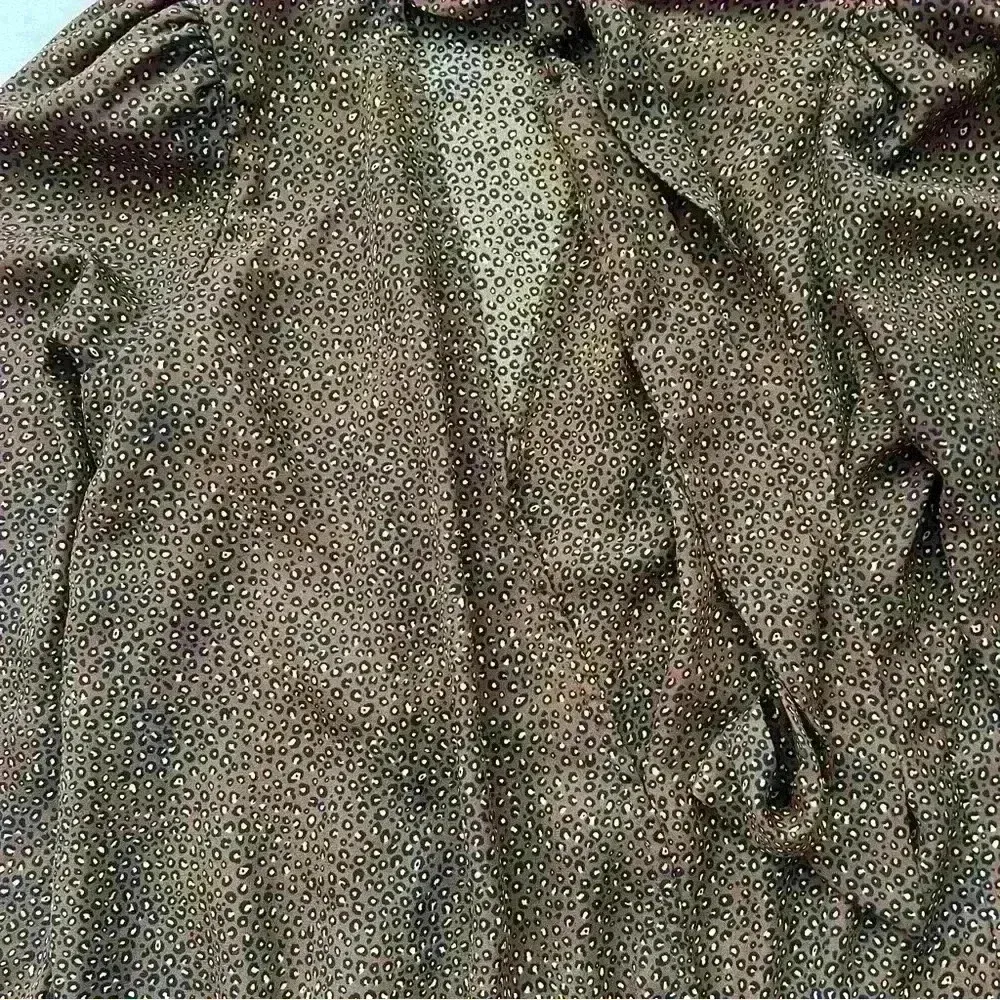 Leopard Bodysuit Brown & Black Leopard Print Long Sleeve Bodysuit Small - Image 7