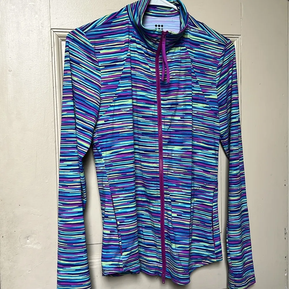 Title Nine Womens Medium Purple Green Jacket - Image 2