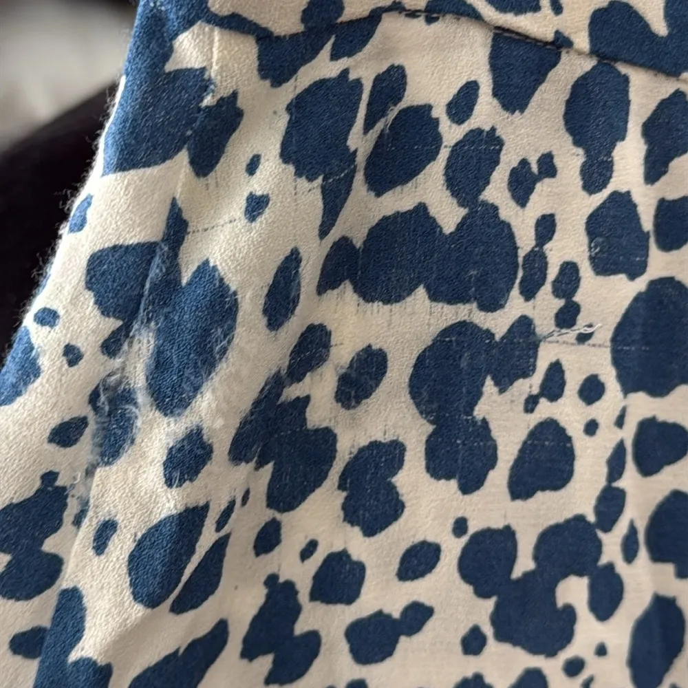 Reformation Rainey Blue & Ivory Bea Skirt - Image 5