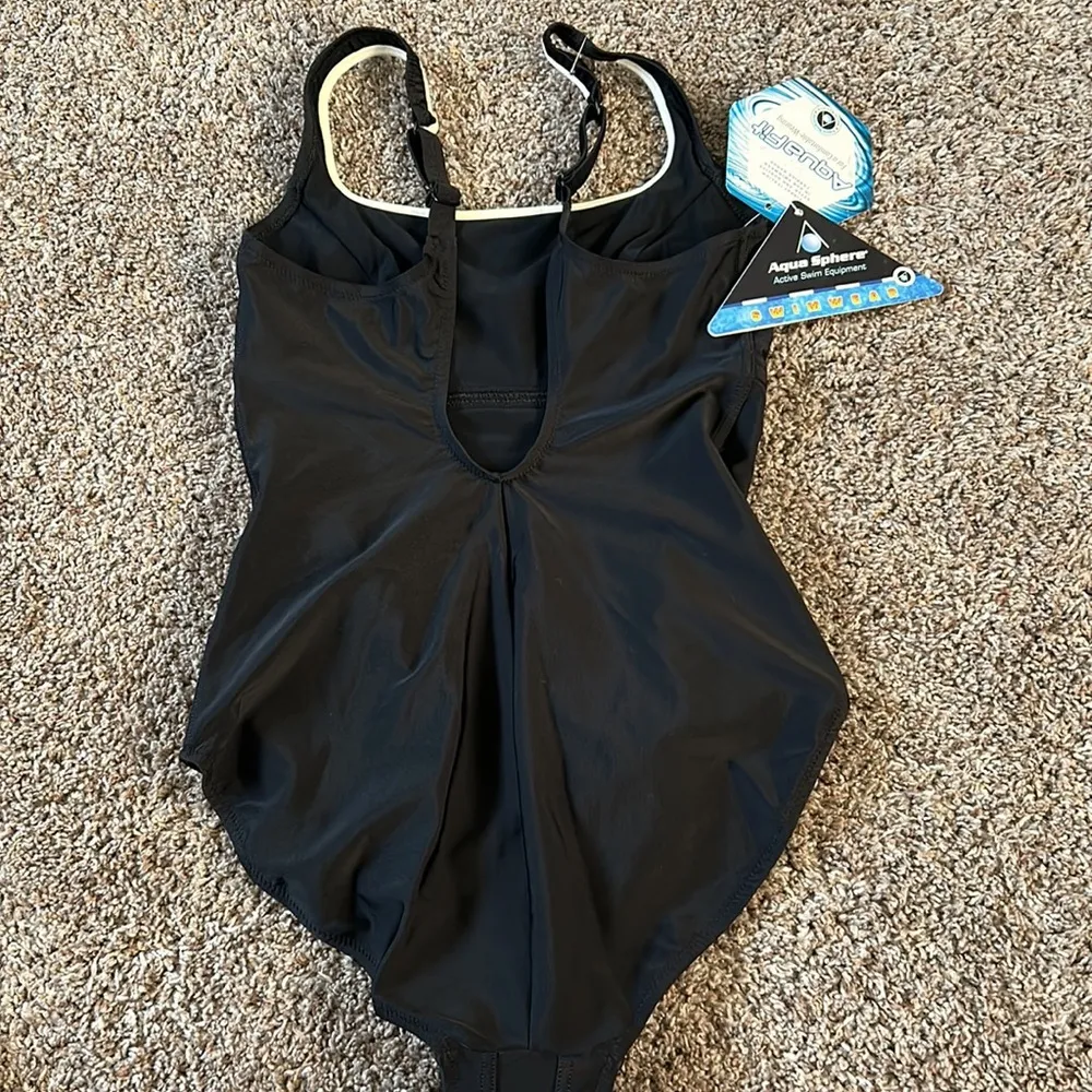New Aqua Sphere Aqua Fit Women’s Black 1 Pc Swim Suit US 8 - Image 4