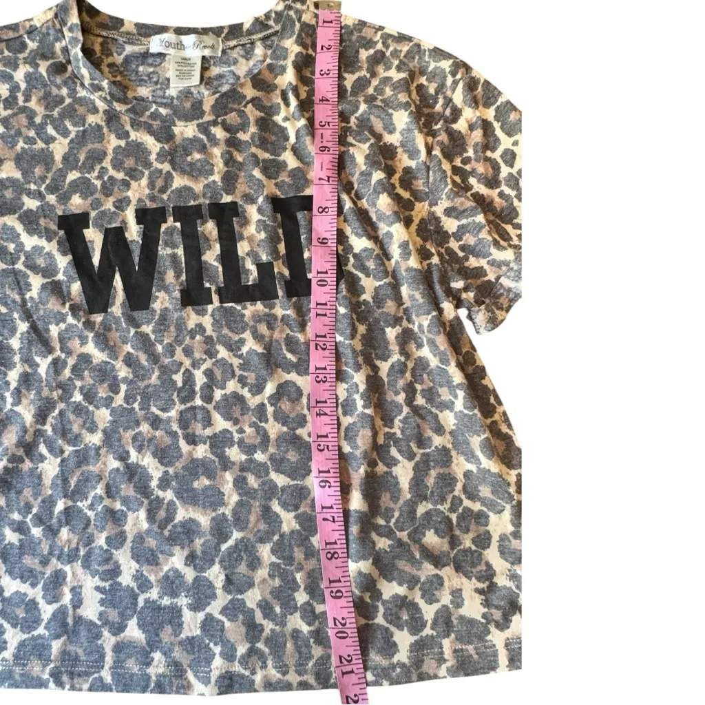 Youth in Revolt Short Sleeve Crew Neck Leopard Print 'WILD' Graphic T - Image 6