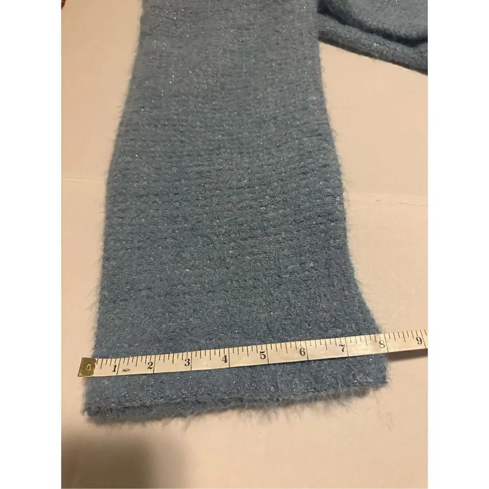 Zara Large Fuzzy Sweater - Pastel Blue - Image 11
