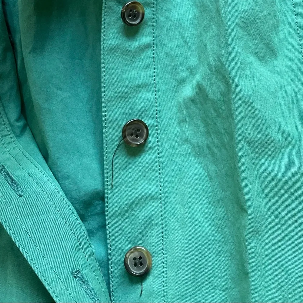 Bill Blass Sage Green Taffeta Button Front Belted Midi Dress Size 0 NWT - Image 8