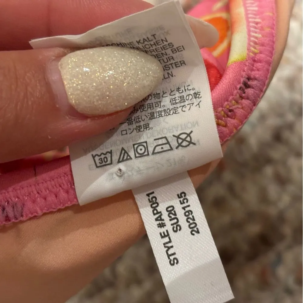 Edie Parker® X J.Crew string bikini top in fruit punch- Size Small - Image 9