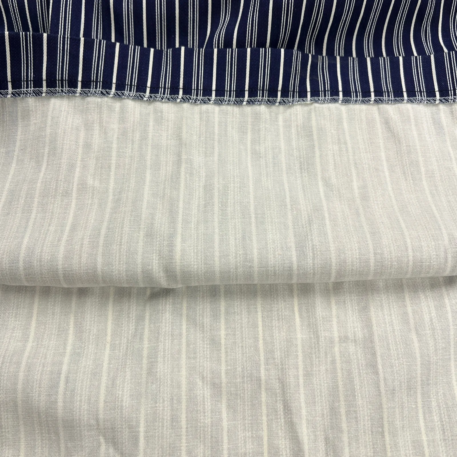 Handmade Artisan Applique Noah's Ark Jumper Dress Navy Pinstripe Est. Size L - Image 9