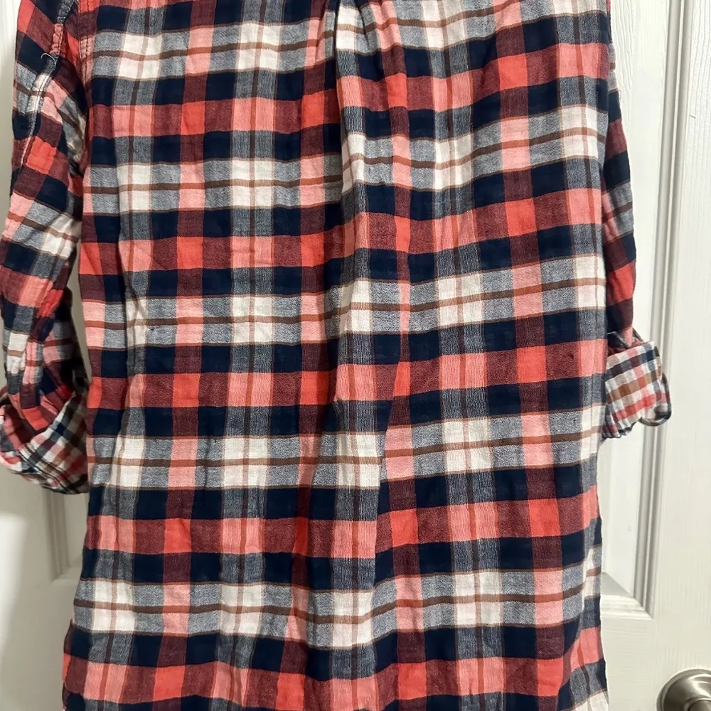 Skies are blue Plaid button up shirt Size Medium - Image 6