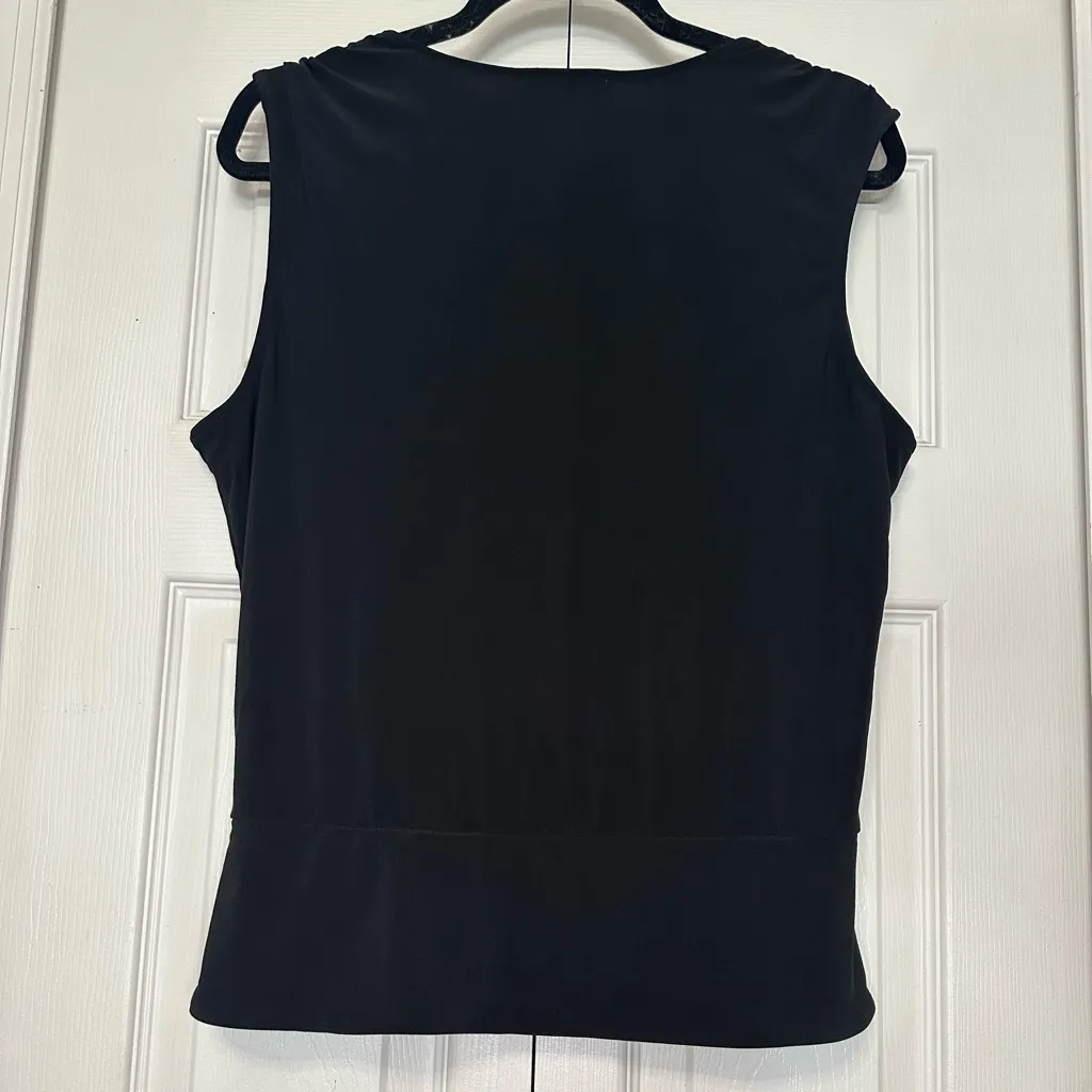 White House Black Market Elegant Black Sleeveless Top - Image 4