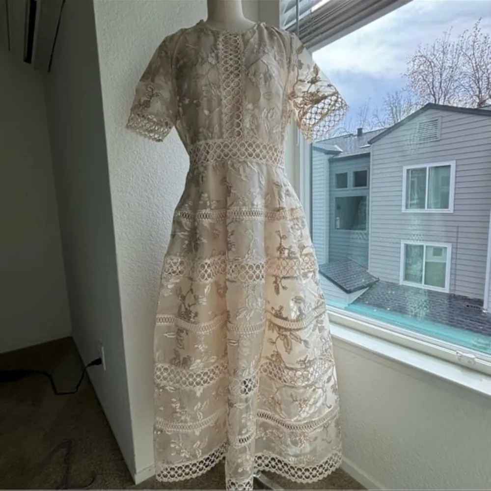 Euc zimmermann silk organza White Lace Midi Dress - Image 7
