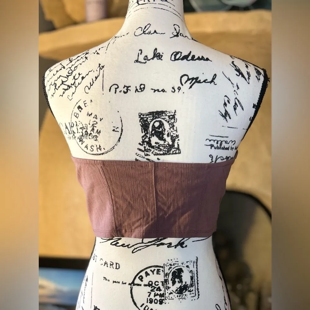 Free People All About You Corset Top Mauve NWOT - Image 4