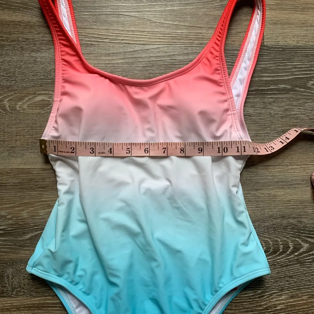 NWT Xhilaration Red, White & Blue Ombré One Piece Swimsuit 0-2 - Image 8