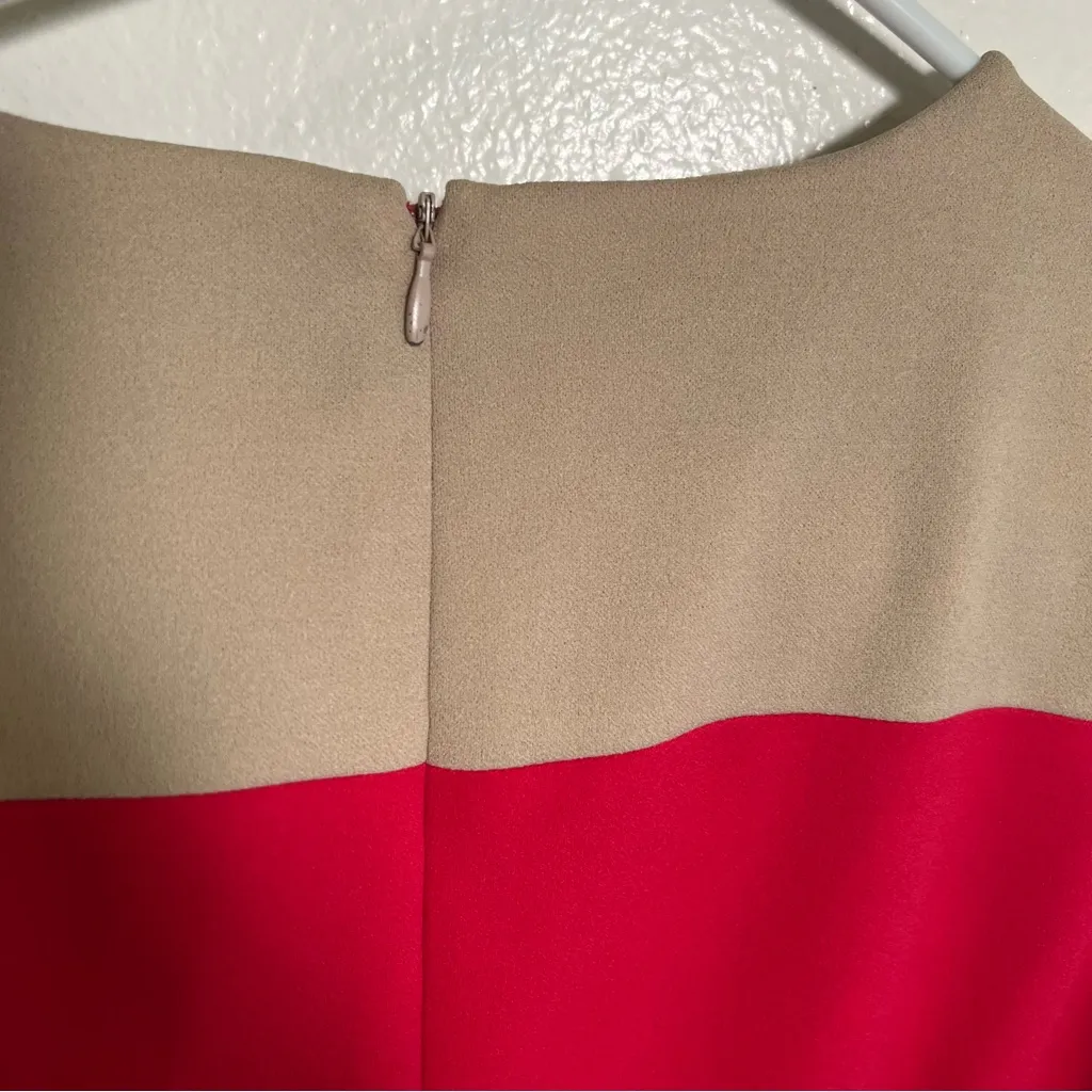 Calvin Klein Sleeveless Dress Tan Pink Black Colorblock 14 - Image 10