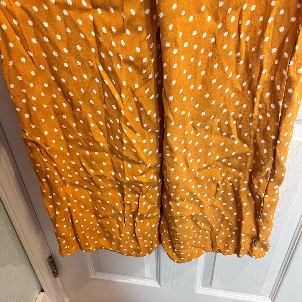 Amuse Society XS Bright Side Golden Yellow/White Floral Flare Pants - Image 9