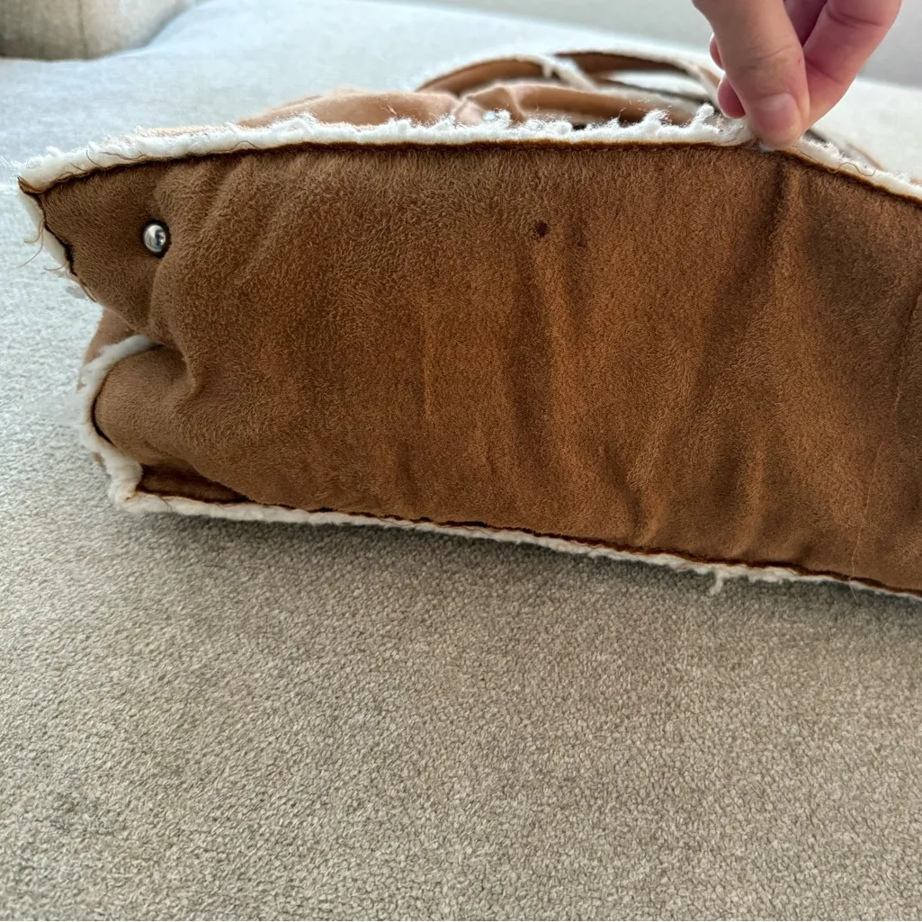 MNG by Mango Brown Tote Bag Purse - Image 4