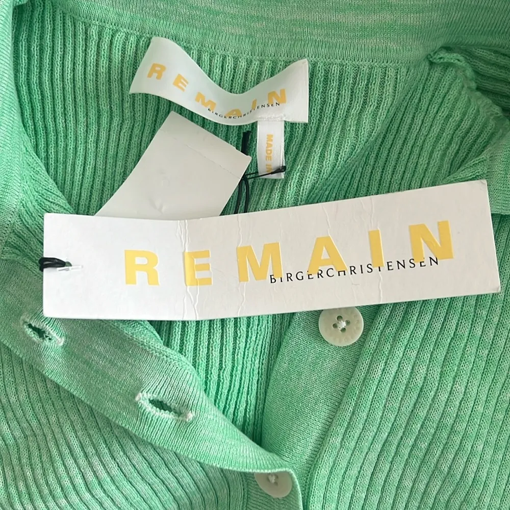 New REMAIN Bastina Knit Long Sleeve Polo Top, RM1327 Green Size 42 New w/Tag - Image 14