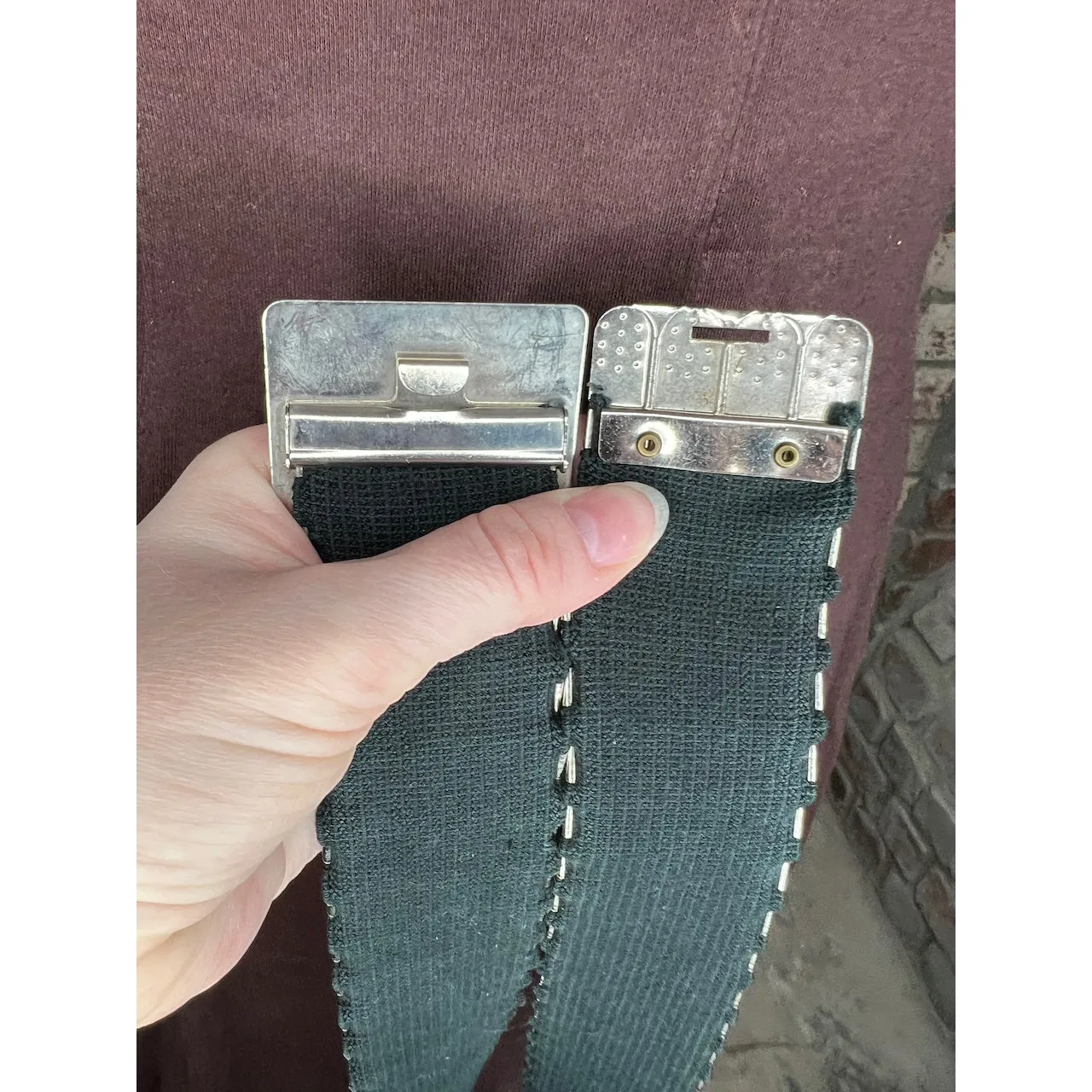 belt fish scale silver jeweled buckle elastic - Image 9