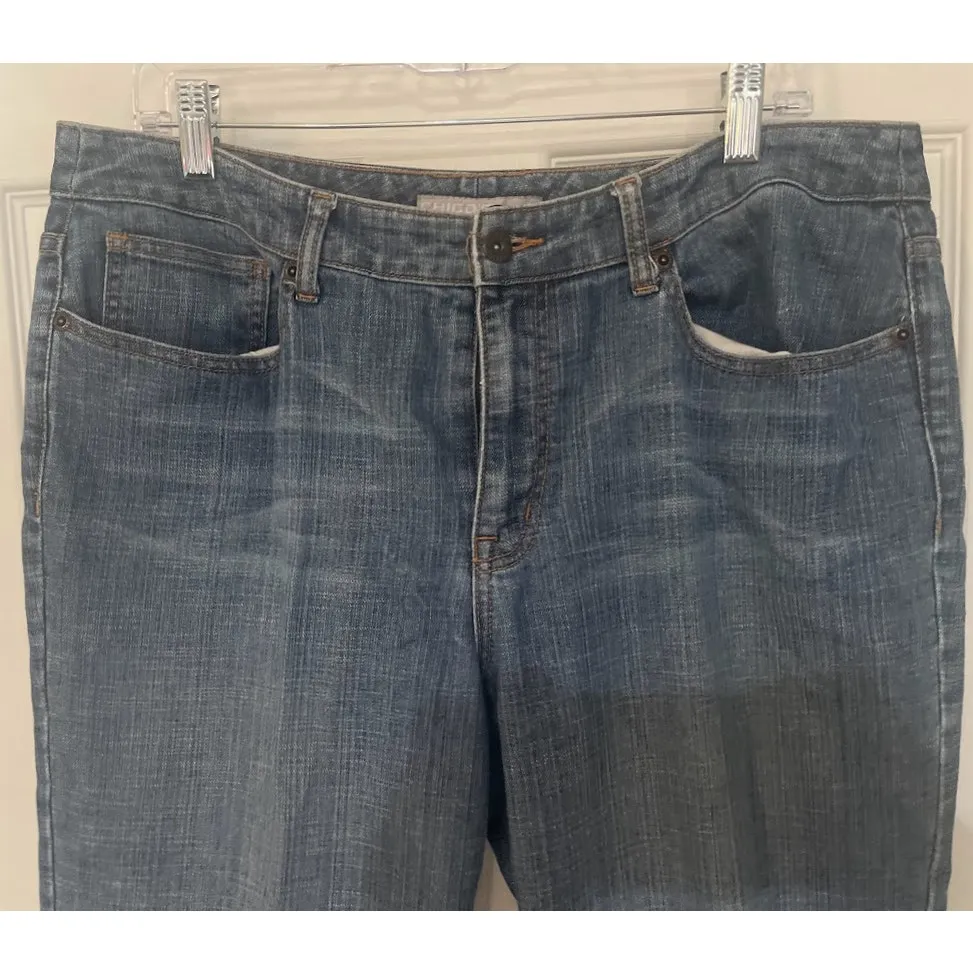 Chico's Platinum Denim Jeans Size 12 - Image 4