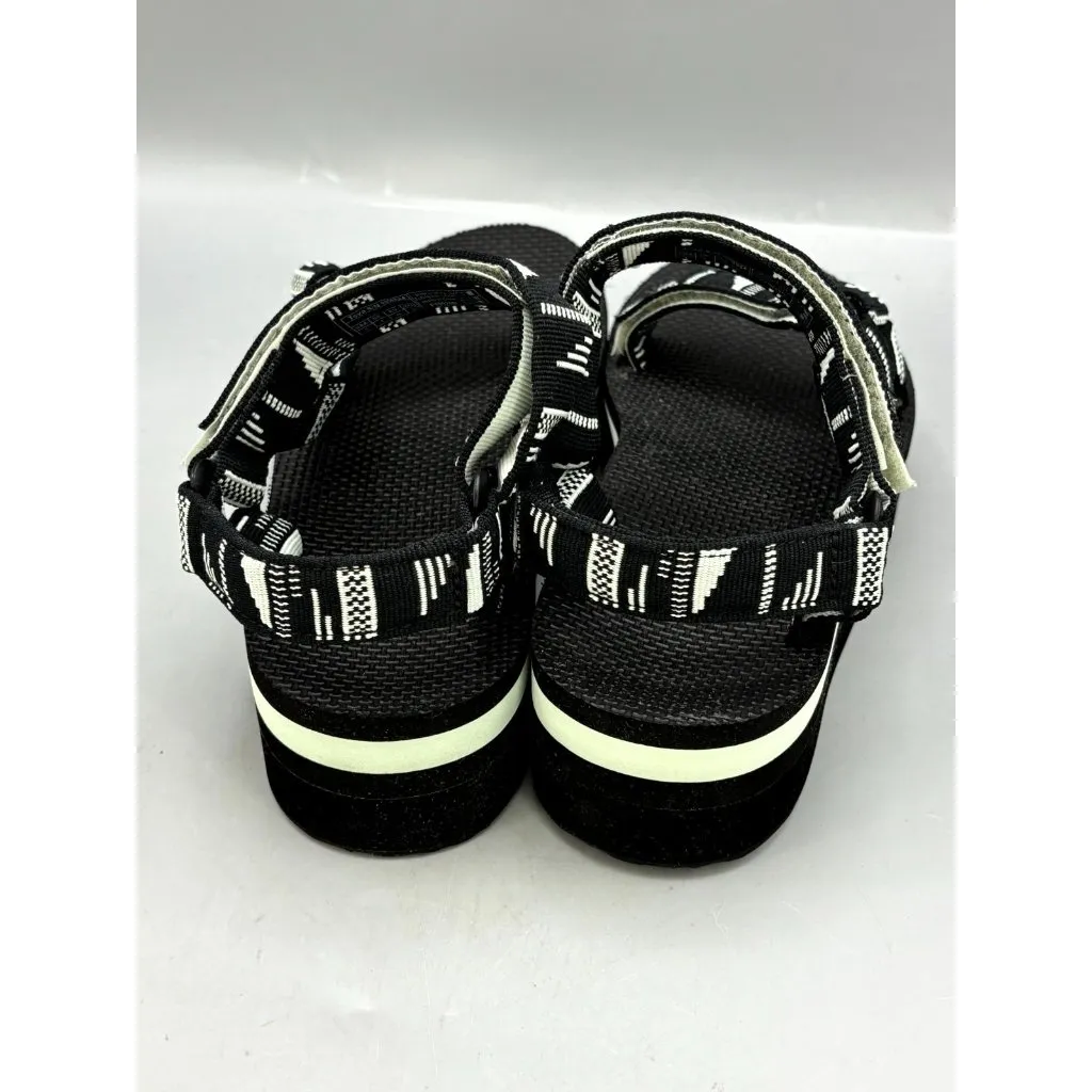Teva Flatform Universal Women's Sandals Size 8 Black White Hook & Loop 1008844 - Image 4