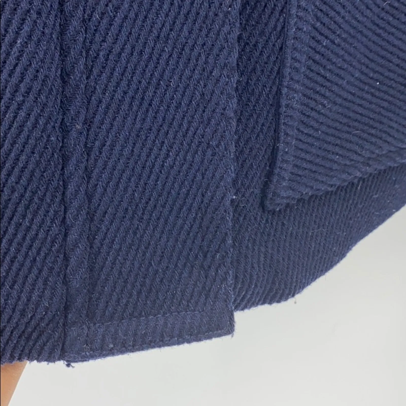 Lou & Grey Sherpa lined winter jacket navy blue wool blend interior warm size M - Image 8