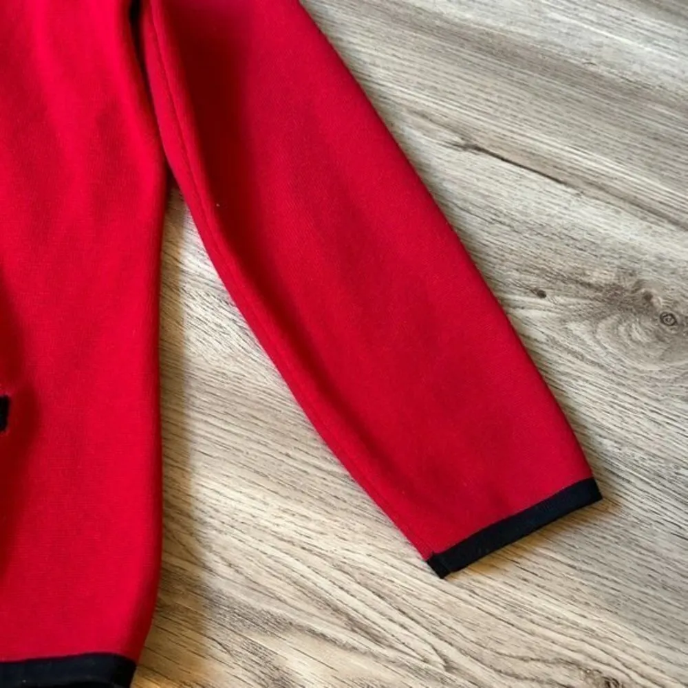 Chaps Women's Red Knit Button Down Cardigan Coat Plus Size 1X - Image 7